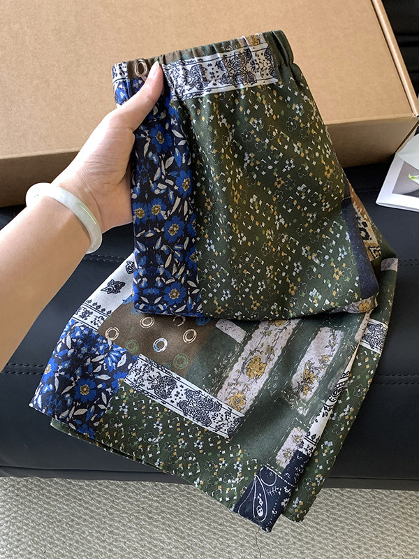 Midi Skirt Floral - Koreaanse Japanse grote maat dunne zomerjurk