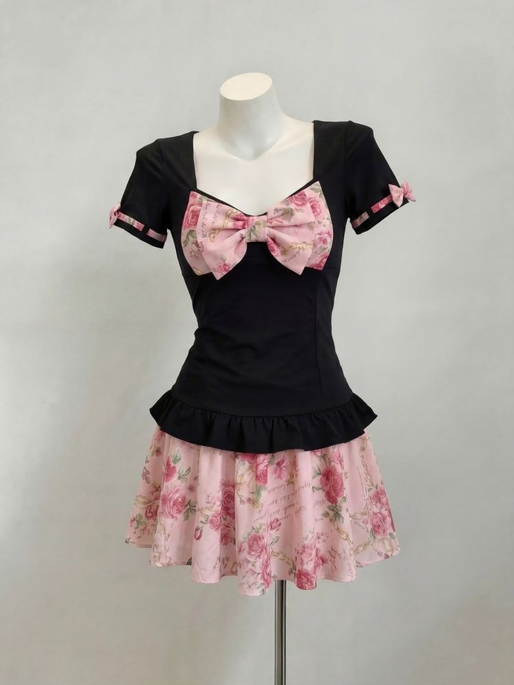 Romper Floral Print - Zoete bloemenprint dames tweedelige set met